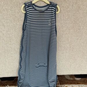 Woolino 4 Season Sleep Sack Bag Merino Wool Organic Cotton Navy Stripe